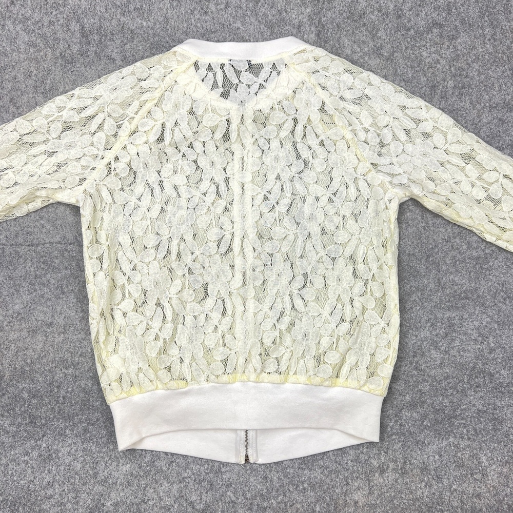 Disney Jacket Juniors Girls Medium Cream Lace Beauty and‎ the Beast Full Zip - Picture 5 of 10